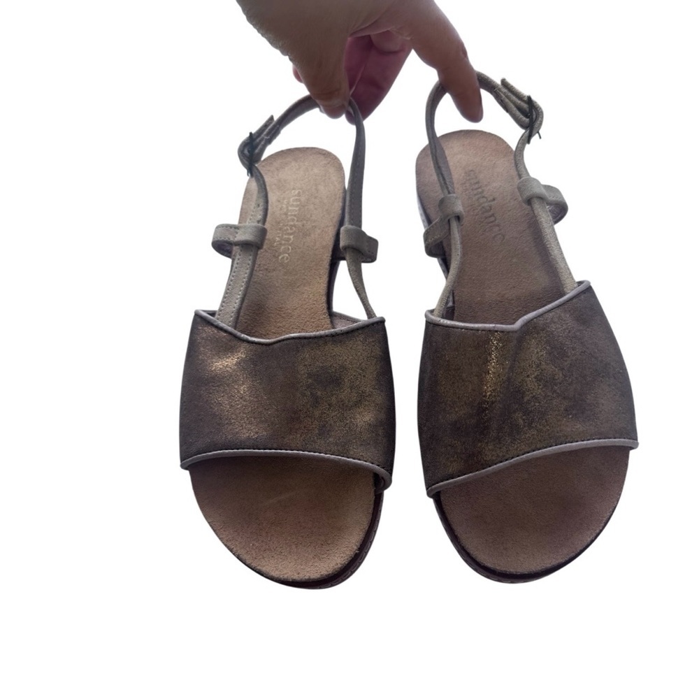 Sundance Metallic Gold Sandals - Picture 3 of 8